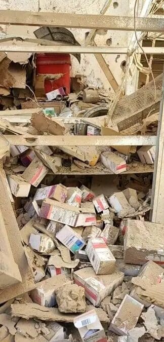 آثار القصف على مستشفى النساء والتوليد في الفاشر