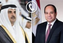 الرئيس السيسي يتناول الأوضاع في غزة خلال اتصال هاتفي مع أمير قطر