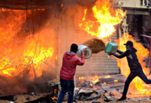 حريق هائل يلتهم مبنى السجل المدني في شبرا الخيمة دون خسائر بشرية