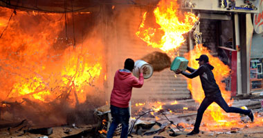 حريق هائل يلتهم مبنى السجل المدني في شبرا الخيمة دون خسائر بشرية