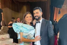 محمد سامي ومي عمر نجما حفل زفاف شقيقته ريم