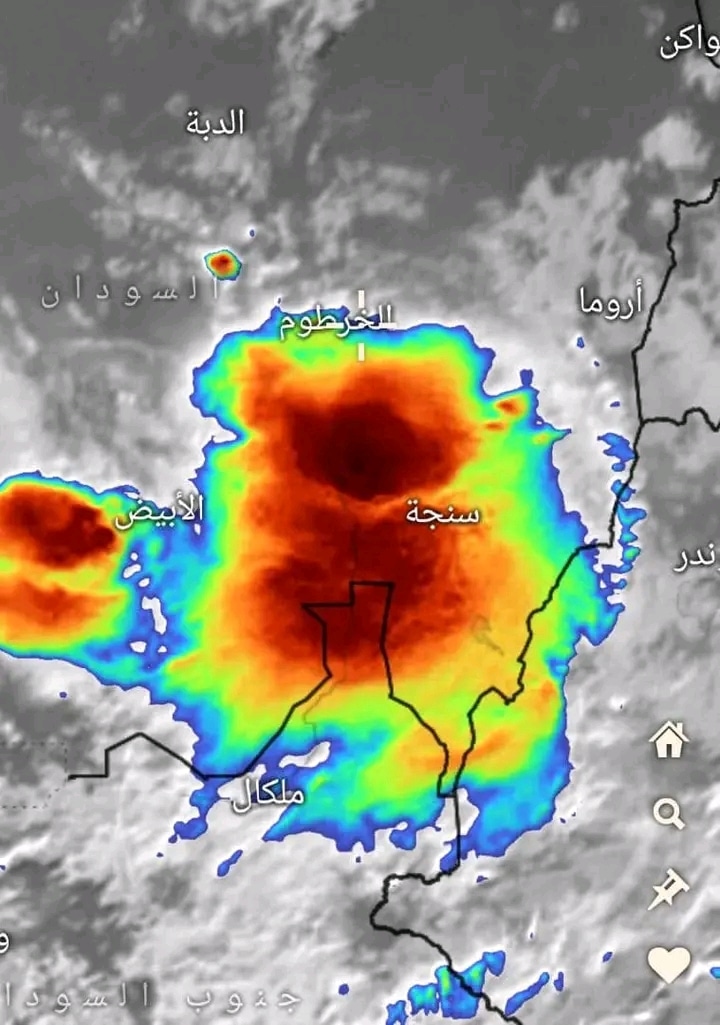 سحابة ضخمة في وسط السودان
