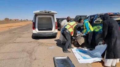 حادث سير لسودانيين في ليبيا