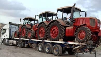شحن الجرارات الجديدة من بورتسودان لبدء مرحلة الاعمار بمشروع الجزيرة