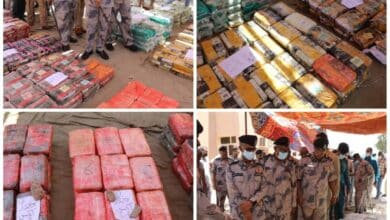 مدير عام الجمارك يقف على ضبطية كبرى للمخدرات بالبحر الأحمر ويشيد بجهود مكافحة التهريب