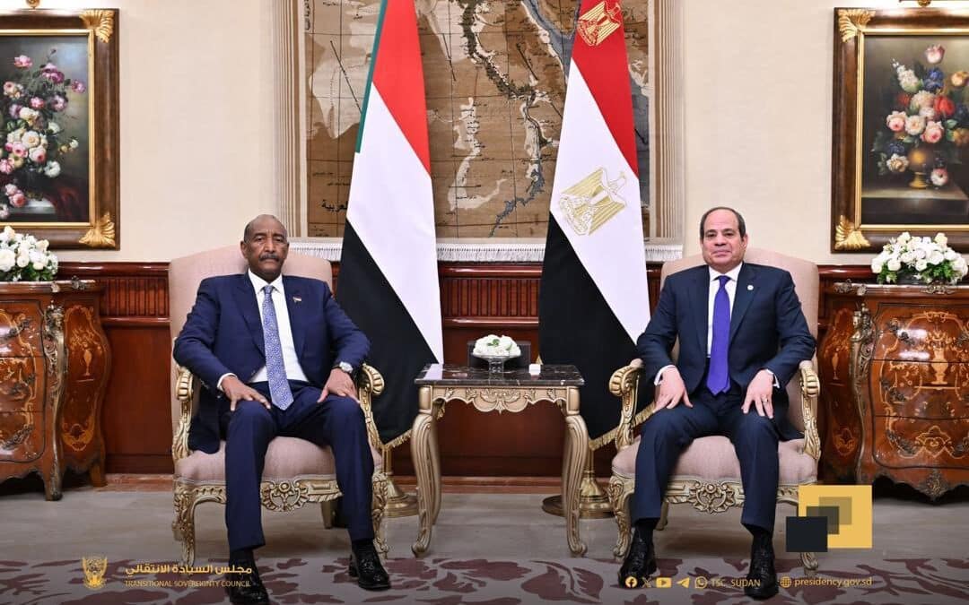 جلسة مباحثات مشتركة بين البرهان والسيسي