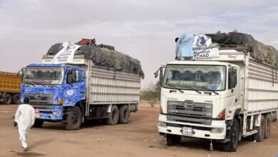 وصول شاحنتين محملتين بالذرة إلى الدلنج بعد أزمة غذائية خانقة